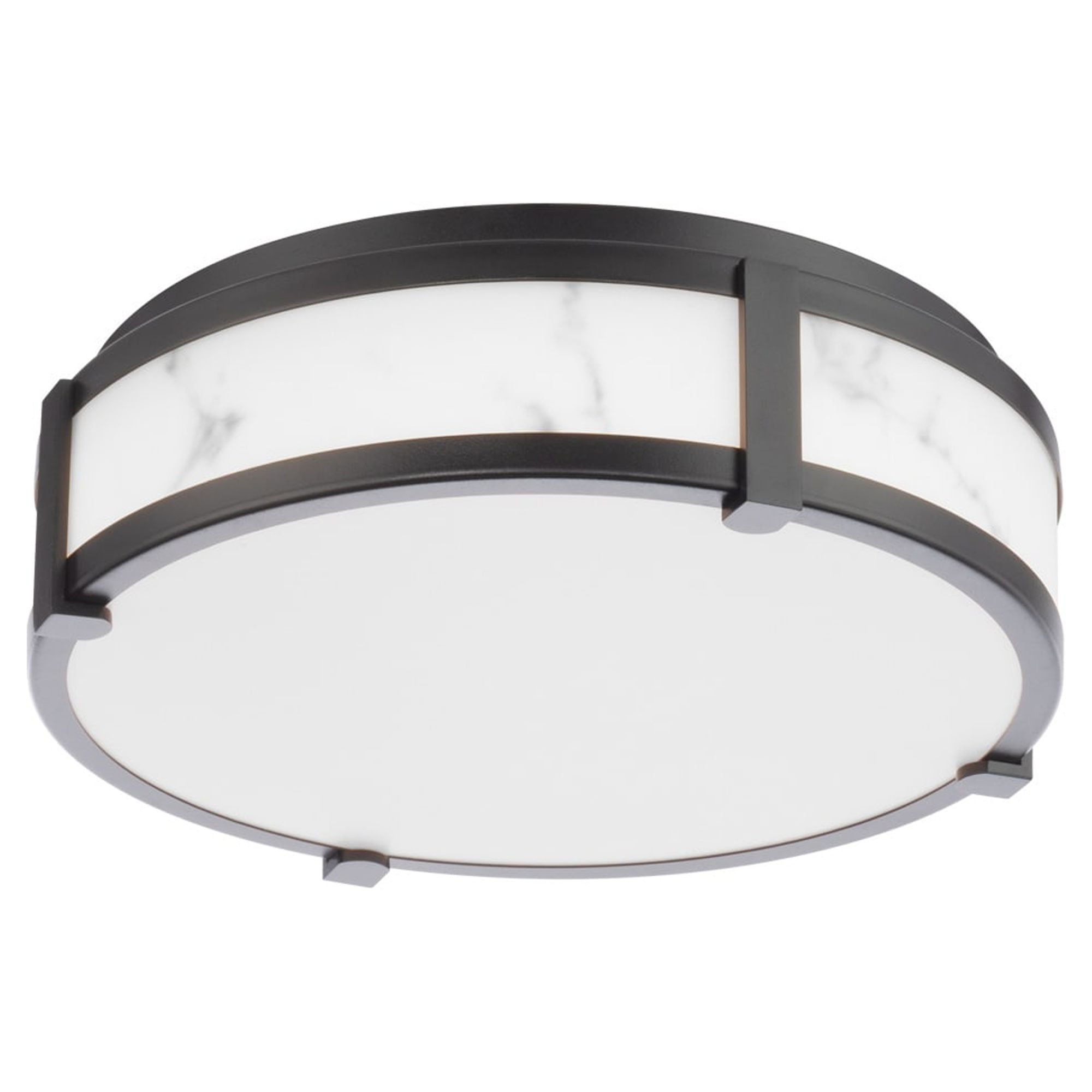 Constantine 14" Black Aluminum LED Flush Mount with Acrylic Diffuser