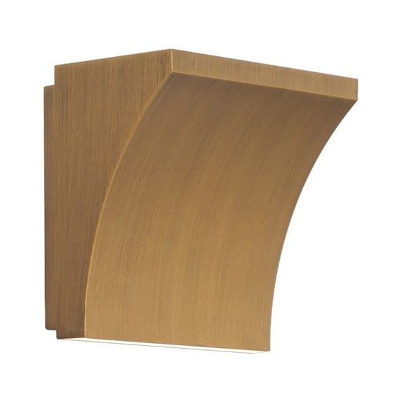 WAC Lighting Cornice 5" 2-Light LED 3-CCT 3000K Aluminum Wall Sconce in Brass