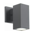 thumbnail image 1 of WAC Lighting Cubix 1-Light LED Aluminum Indoor or Outdoor Wall Light in Bronze, 1 of 10