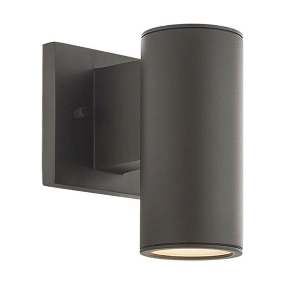 WAC Lighting Cylinder 1-Light LED 3000K Up & Down Aluminum Wall Light in Bronze - image 1 of 10