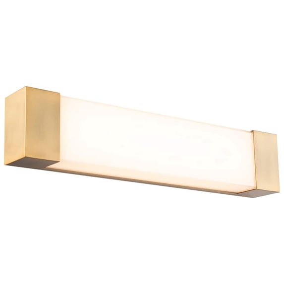 WAC Lighting Darcy 24" 1-Light 3000K Aluminum Bathroom Vanity Light in Brass