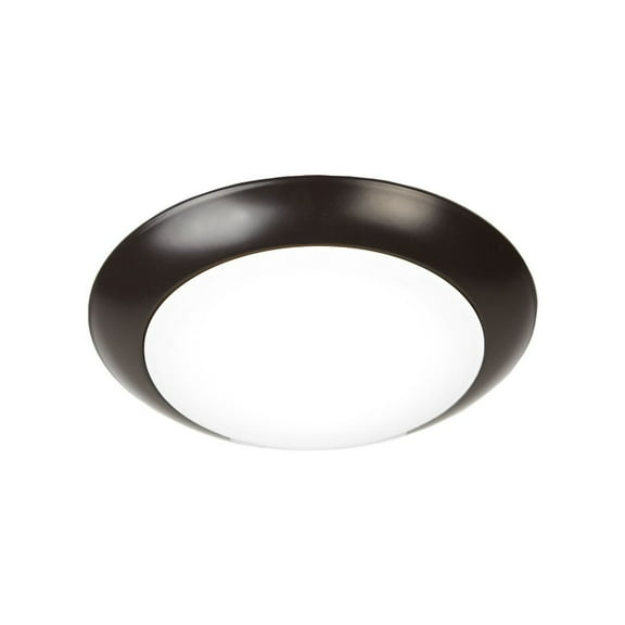 WAC Lighting Disc 1-Light Energy Star LED Aluminum Flush Mount in Bronze