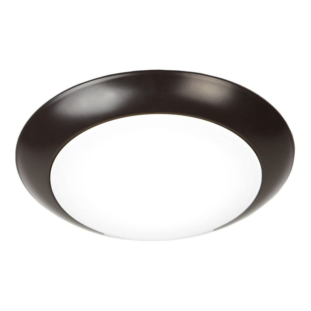 Bronze Acrylic LED Flush Mount Energy Star Indoor/Outdoor Light