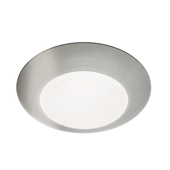 WAC Lighting Disc 4" 1-Light LED Aluminum Flush Mount and Retrofit Kit in Nickel