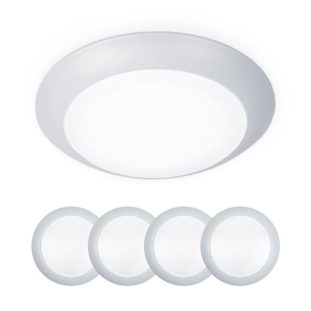 Sleek 7" White Aluminum LED Flush Mount with Acrylic Diffuser