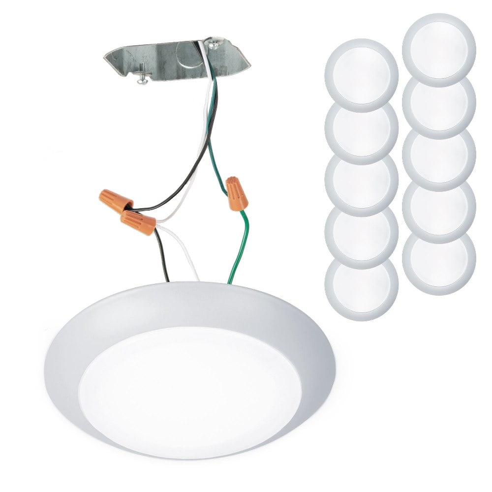 Luxe 6" White LED Flush Mount with Acrylic Diffuser - Energy Star Certified