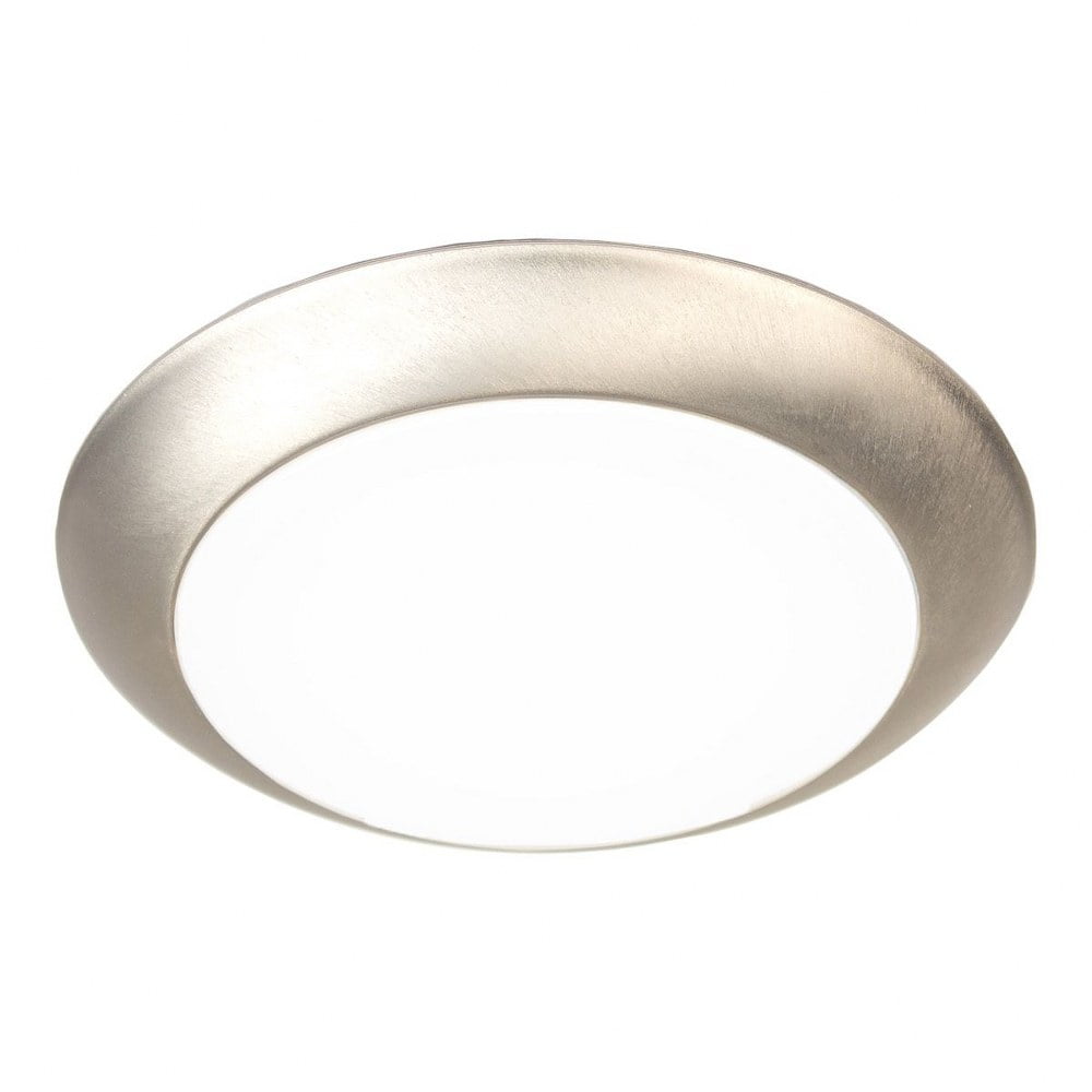 Sleek Brushed Nickel LED Flush Mount with Acrylic Diffuser