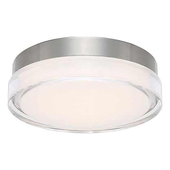 WAC Lighting Dot 6" LED 3000K Round Contemporary Aluminum Flush Mount in Chrome