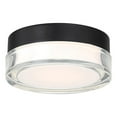 thumbnail image 1 of WAC Lighting Dot 6" LED 3500K Round Contemporary Aluminum Flush Mount in Black, 1 of 3
