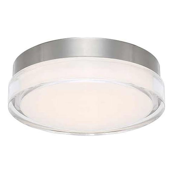WAC Lighting Dot 9" LED 3500K Round Stainless Steel Flush Mount in Chrome