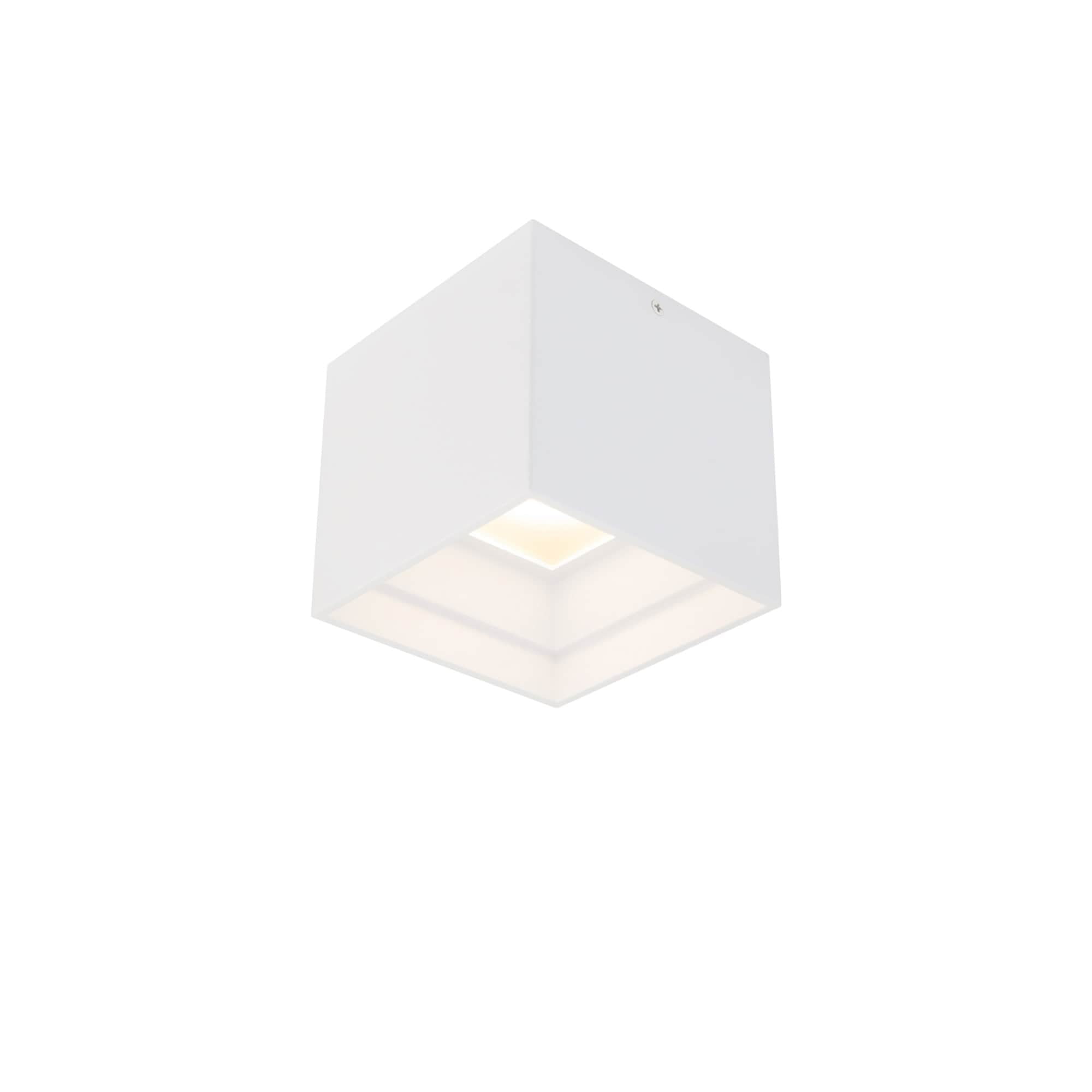 Downtown Sleek White LED Flush Mount for Indoor/Outdoor Use
