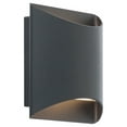 thumbnail image 1 of WAC Lighting Duet 6" 2-Light LED 3-CCT 3500K Aluminum Wall Sconce in Black, 1 of 5