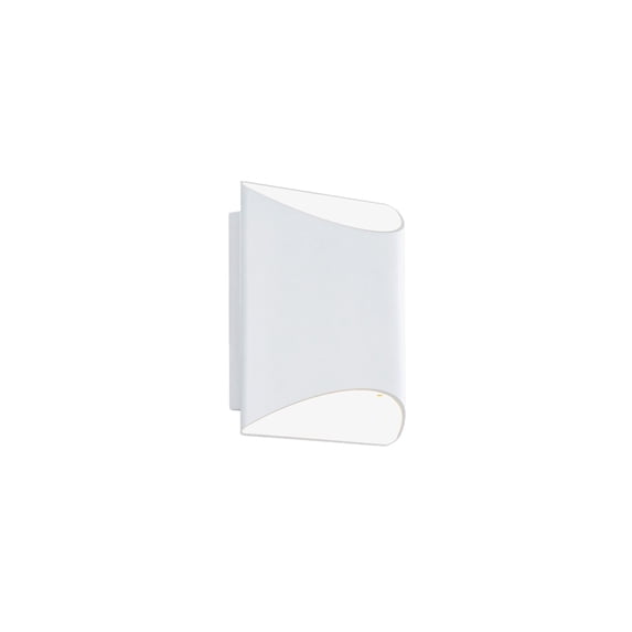 WAC Lighting Duet 6" 2-Light LED 3-CCT 3500K Aluminum Wall Sconce in White