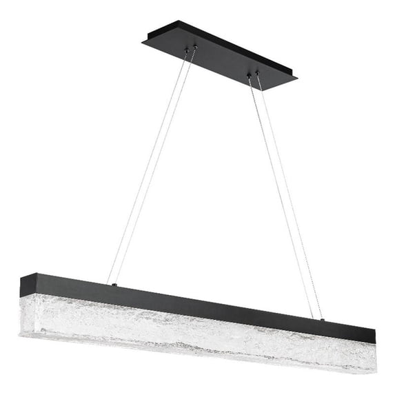 WAC Lighting Effervescent 45" LED 3000K Transitional Aluminum Pendant in Black