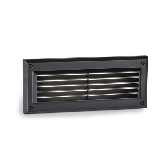 WAC Lighting Endurance 1-Light Louvered LED Aluminum Brick Light in Black