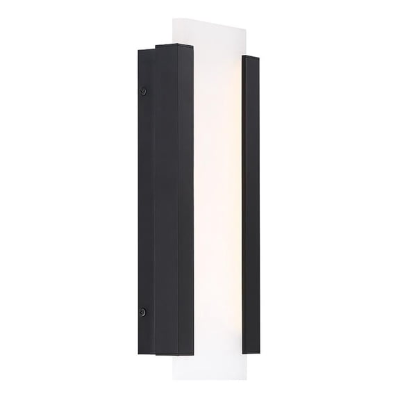 WAC Lighting Fiction 14" LED 1-Light Aluminum Indoor/Outdoor Wall Light in Black