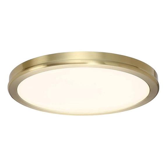WAC Lighting Geos 10" LED 3000K Round Aluminum Low-Profile Flush Mount in Brass