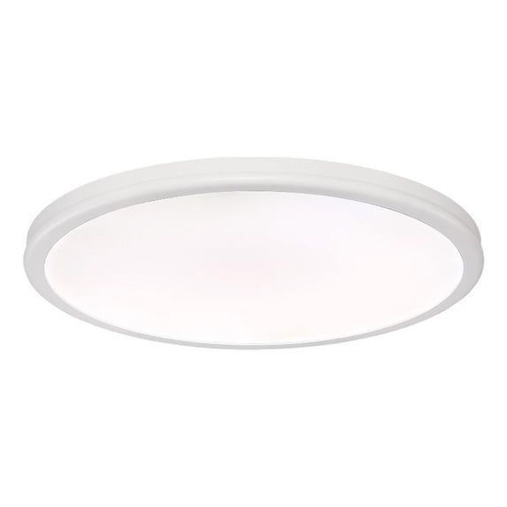 WAC Lighting Geos 15" LED 3000K Round Aluminum Low-Profile Flush Mount in White