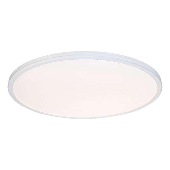 WAC Lighting Geos 22" LED 3000K Round Aluminum Low-Profile Flush Mount in White