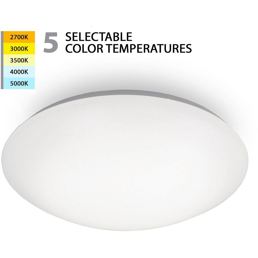 Glo 14in Energy Star Certified LED Flush Mount in White
