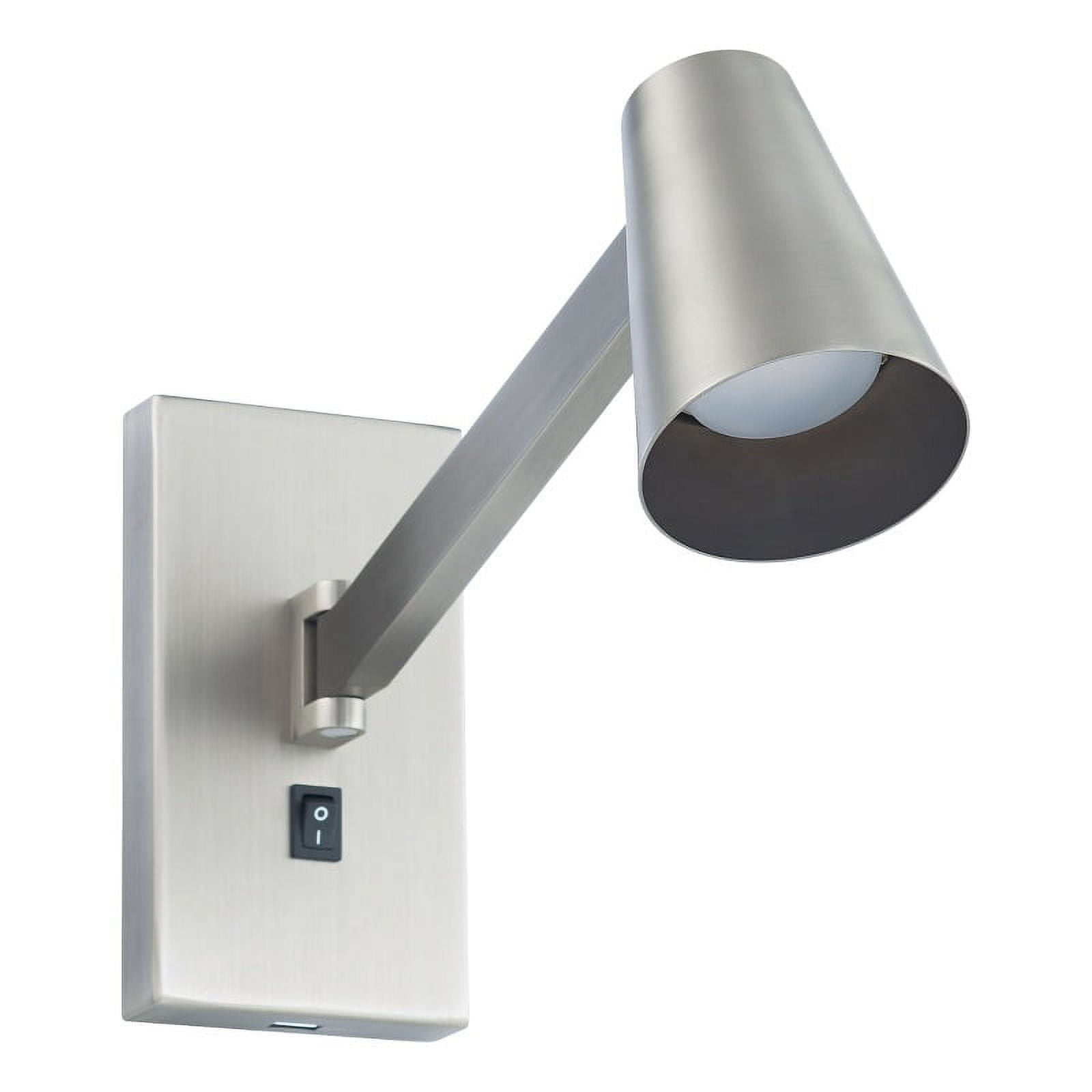 Grisham Brushed Nickel LED Swing Arm Wall Sconce with Clear Glass