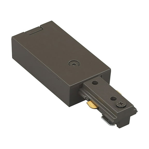 WAC Lighting H Track 120V Aluminum Live End Connector in Dark Bronze