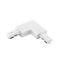 WAC Lighting H Track 120V Aluminum Right L Connector in White