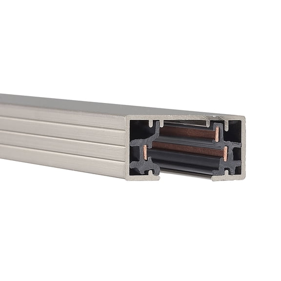 WAC Lighting H Track 70.87" Aluminum Single Circuit with 2 Endcaps in Nickel