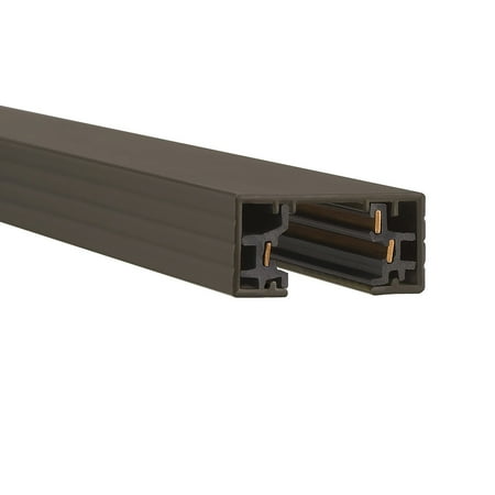 WAC Lighting H Track 94.49" Aluminum Single Circuit with 2 Endcaps in Bronze