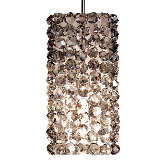 WAC Lighting Haven Halogen Quick Connect Pendant Black Ice Shade With Brushed Nickel Socket Set