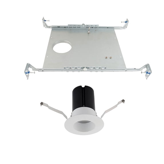 WAC Lighting Ion 2in Round Recessed Light with New Frame-in Kit in White