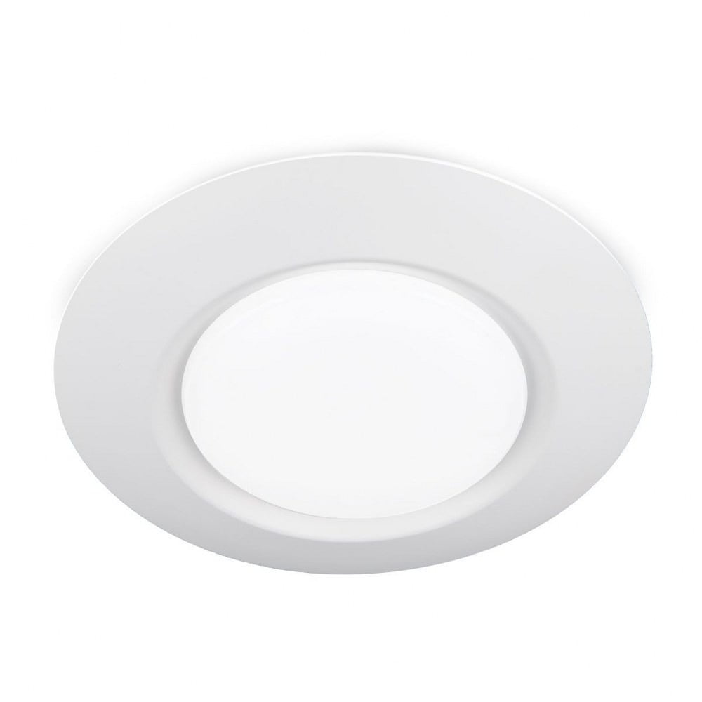 Sleek White Acrylic 8" LED Flush Mount Energy Star Light