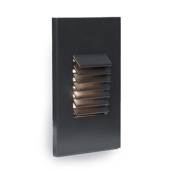 WAC Lighting Landscape LED Vert Louvered Step/Wall Amber, Black - 4061-AMBK