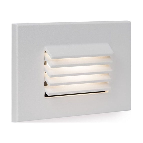 WAC Lighting Landscape Louvered LED 3000K Aluminum Step and Wall Light in White