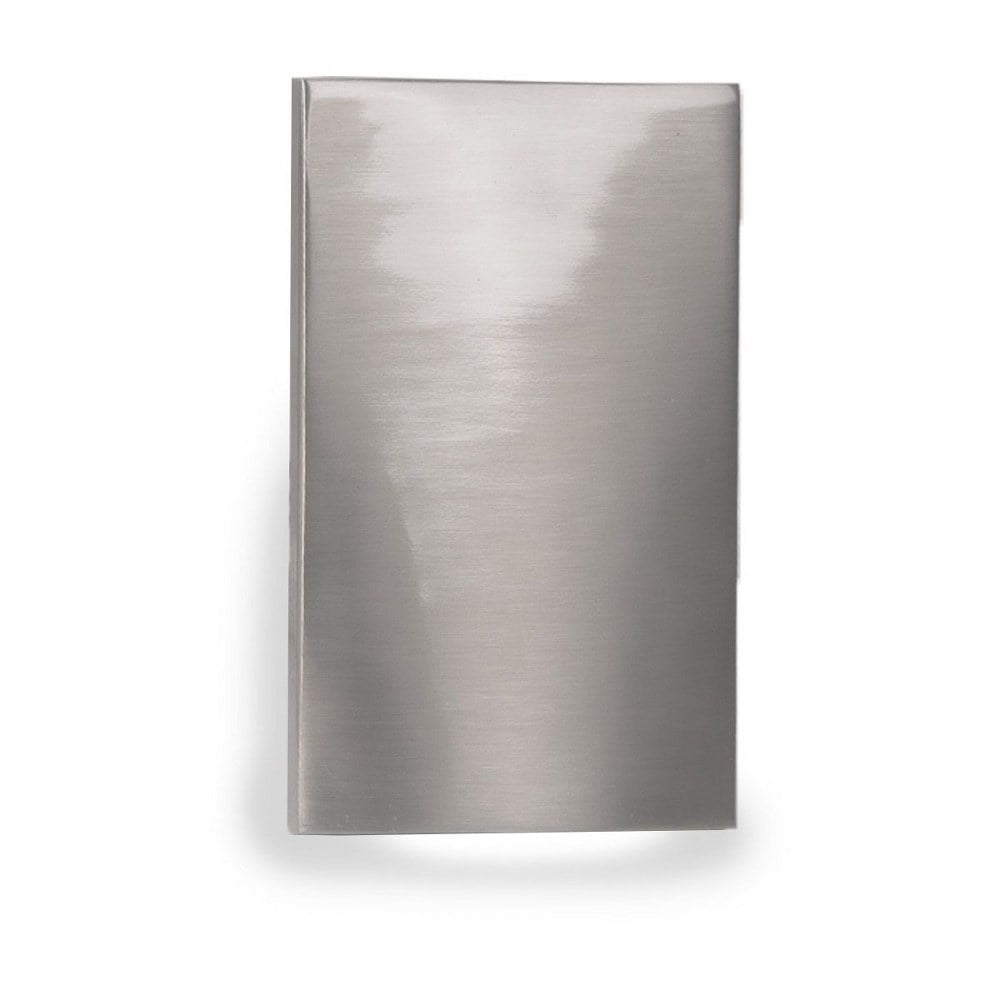 Brushed Nickel Energy-Efficient LED Step and Wall Light with Frosted Diffuser