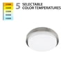 thumbnail image 1 of WAC Lighting Lithium 11" 1-Light LED 5-CCT Round Aluminum Flush Mount in Nickel, 1 of 5