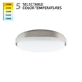 thumbnail image 1 of WAC Lighting Lithium 18" 5-CCT Round Aluminum Flush Mount w/ Battery in Nickel, 1 of 5