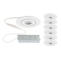 WAC Lighting Lotos 2" 1-Light Round Aluminum Recessed Kit in White (Set of 6)