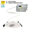 thumbnail image 1 of WAC Lighting Lotos 6" Adjustable 5-CCT Aluminum Recessed Kit in White, 1 of 2