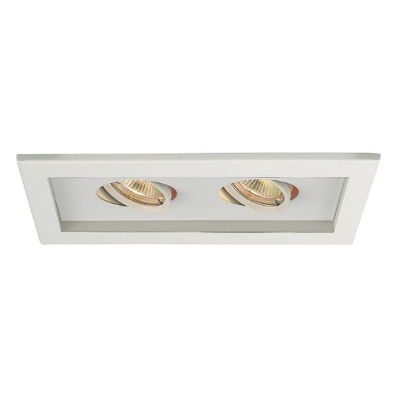 WAC Lighting Low Voltage Multiple 2-Light Aluminum Trim in White
