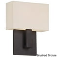 thumbnail image 1 of WAC Lighting Manhattan 7" 1-Light LED 2700K Aluminum Wall Sconce in Bronze, 1 of 5