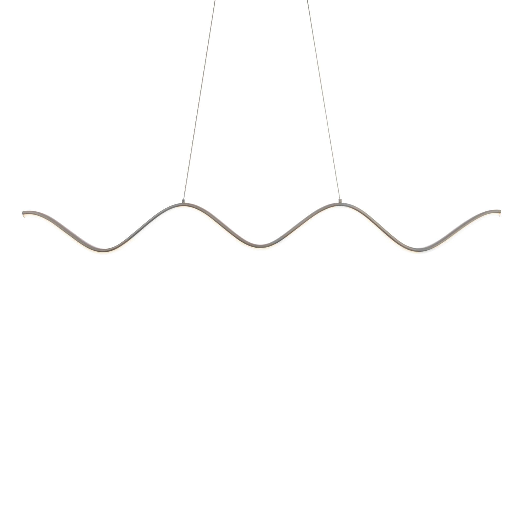 Morae Brushed Nickel 30" LED Pendant with White Opaque Shade