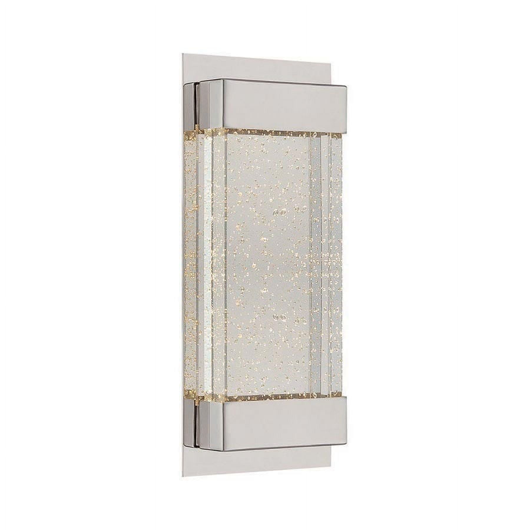 Elysian 13" Dimmable LED Wall Sconce in Polished Nickel with Crystal Bubbles