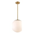 thumbnail image 1 of WAC Lighting Niveous 13" LED 3000K Contemporary Aluminum Pendant in Aged Brass, 1 of 2