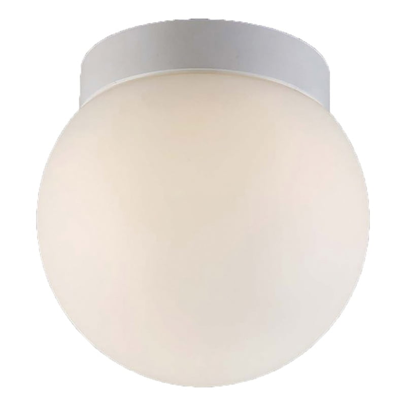 Ethereal Glow Modern White Globe LED Flush Mount