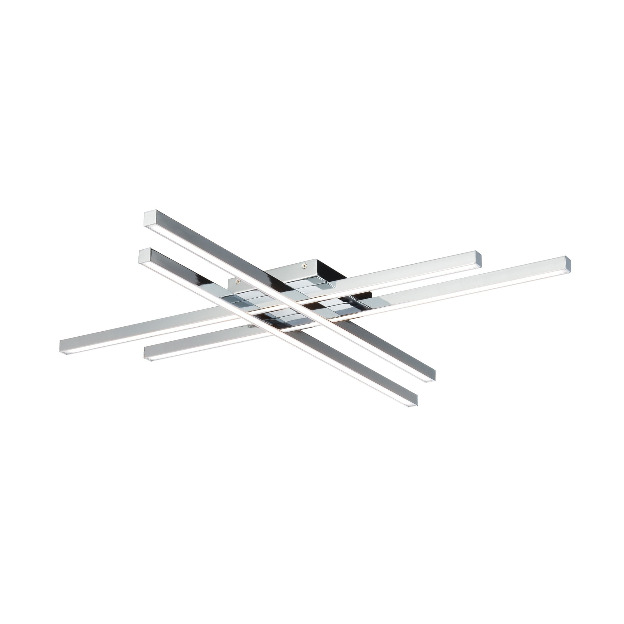 Parallax Chrome 32" Modern LED Flush Mount with Tri-CCT Technology