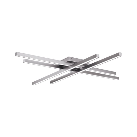 WAC Lighting Parallax 32" LED 3-CCT 3000K Modern Aluminum Flush Mount in Nickel