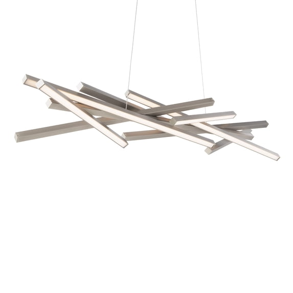 WAC Lighting Parallax 55in LED Linear Pendant in 3000K Brushed Nickel Brushed Nickel