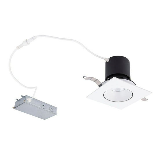 WAC Lighting Patriot 3" 1-Light LED 5-CCT Square Aluminum Recessed Kit in White
