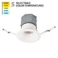 thumbnail image 1 of WAC Lighting Pop-in 4" Round 1-Light LED 5-CCT Recessed Kit in White, 1 of 5